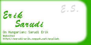 erik sarudi business card